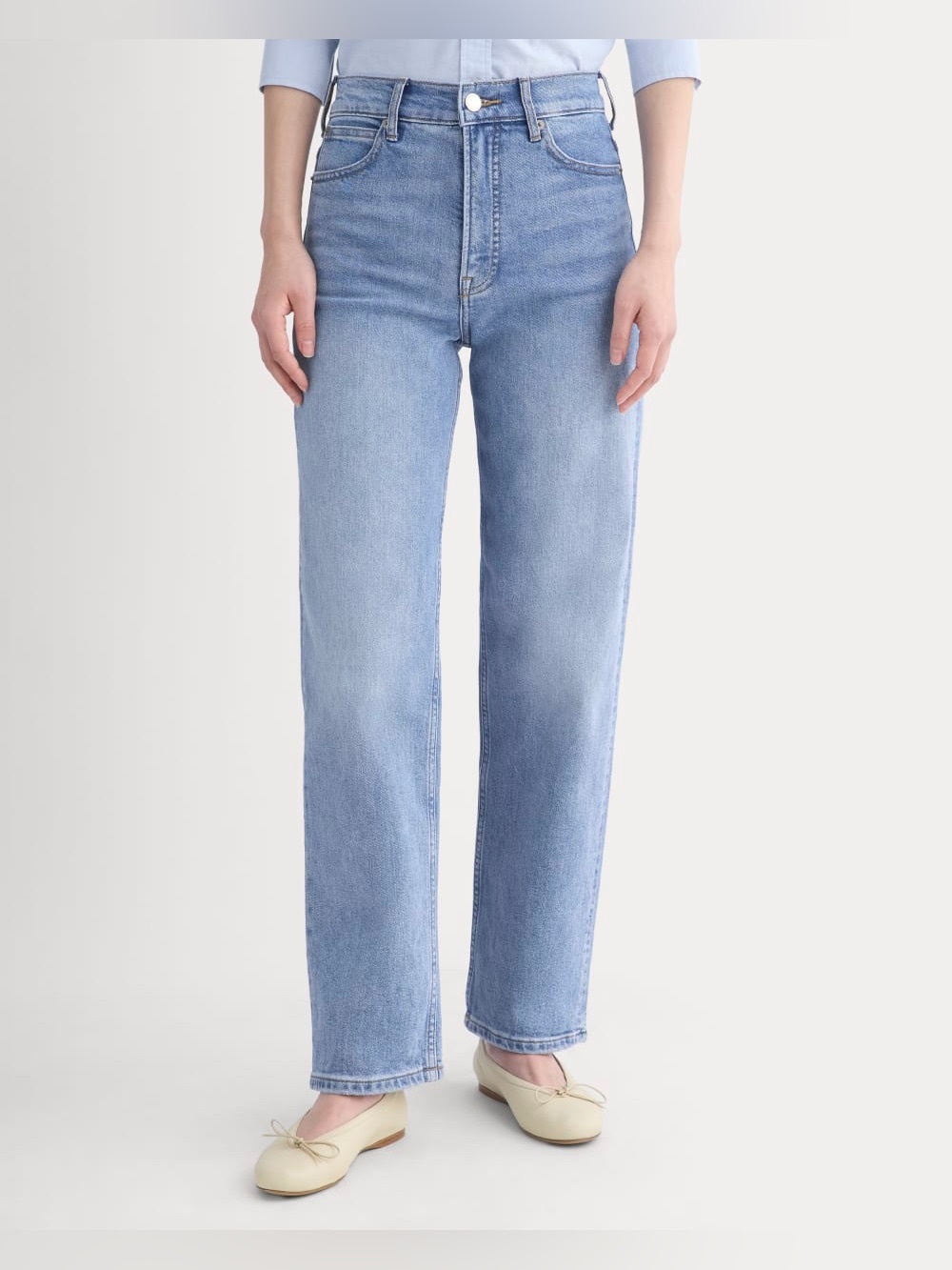 Everlane The Way-High Slim Straight Leg Women’s Jeans in Light Blue